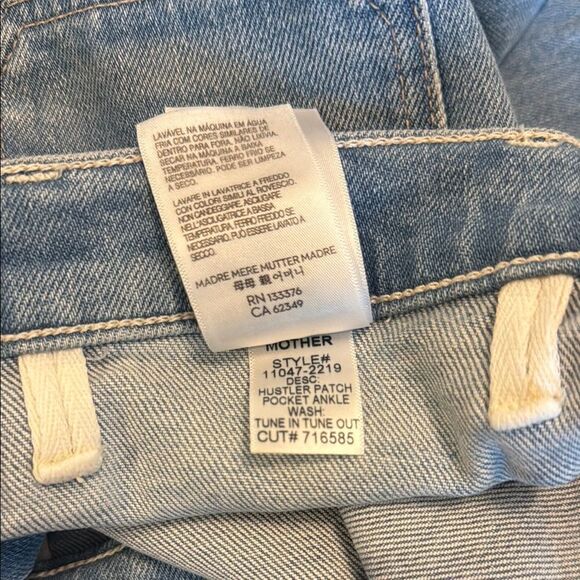 MOTHER Hustler Patch Pocket Ankle Jeans Tune in Tune out size 32 NEW - Picture 13 of 14